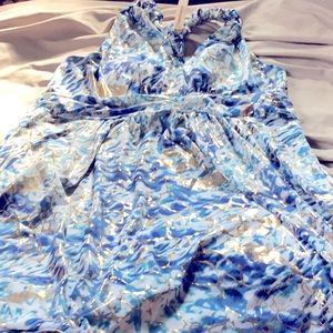 Gorgeous gold and blue 💝deluxe Shoreline dress!👏